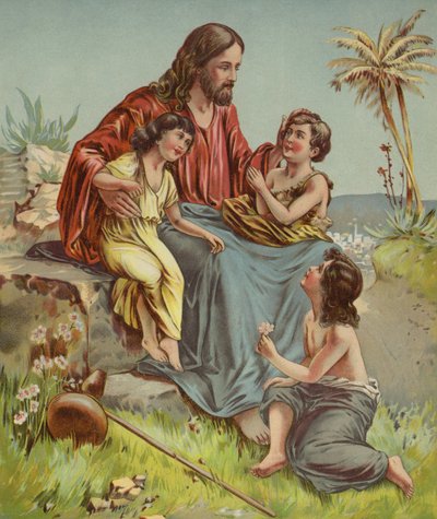 Jesus Christ with children by European School